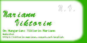 mariann viktorin business card